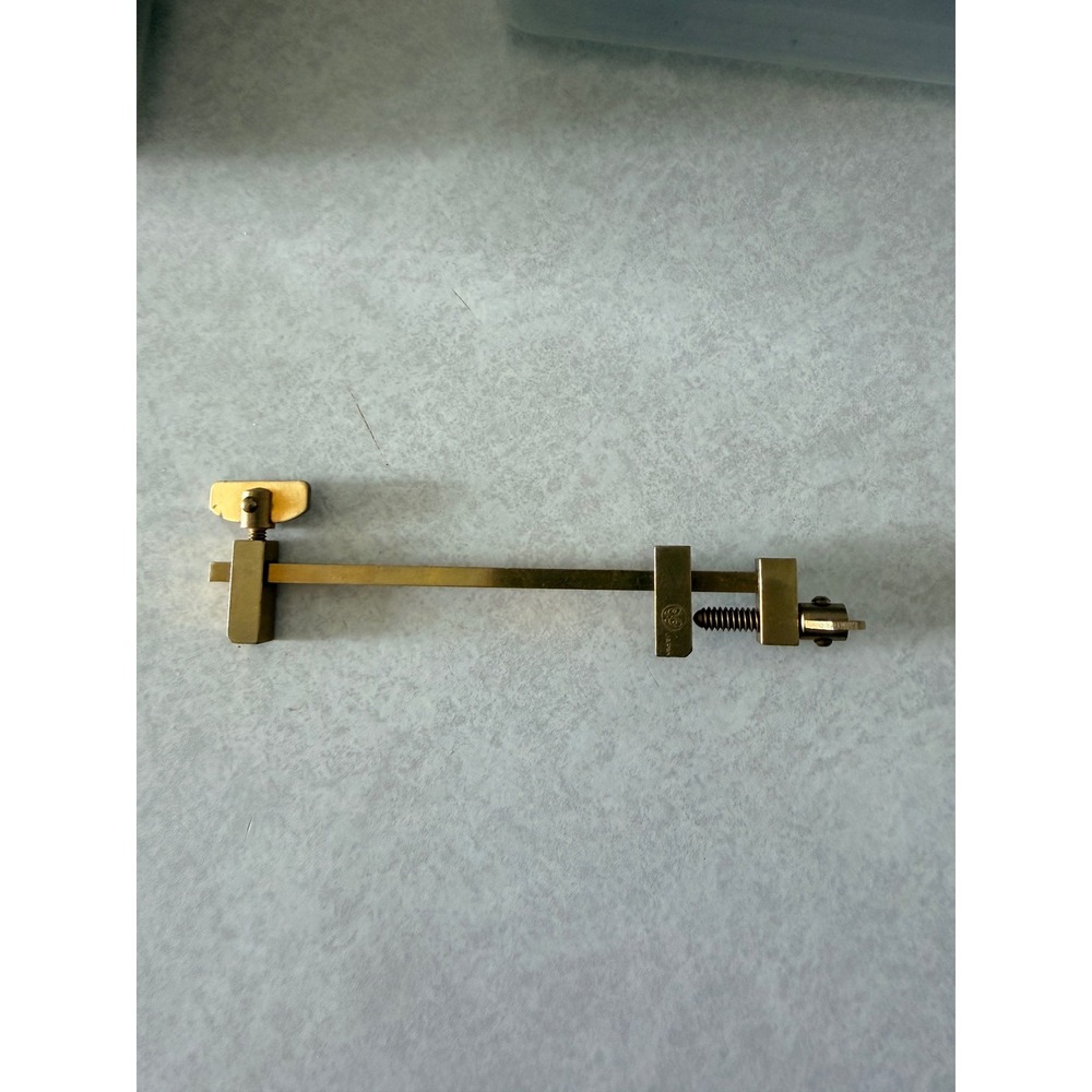Vintage Brass Beam Compass Trammel Point Drafting Tool Japan Butterfly Logo